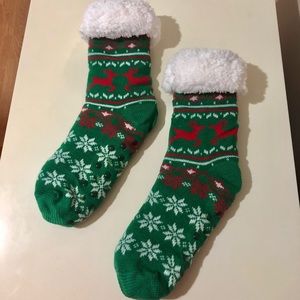 Fairisle Reindeer Sherpa Crew Socks